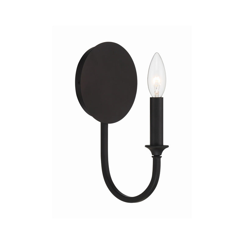 Payton 1 Light 5.5" Sconce in Black Forged