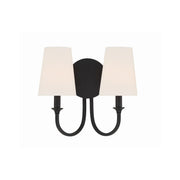 Payton 2 Light 13.5" Sconce in Black Forged