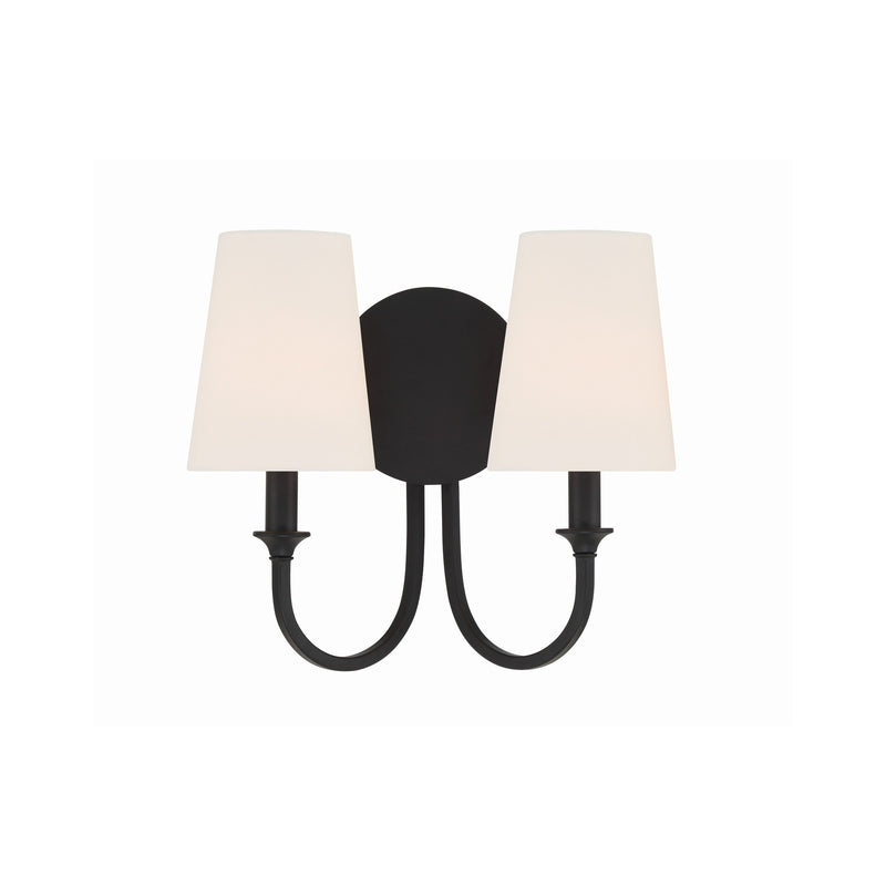 Payton 2 Light 13.5" Sconce in Black Forged