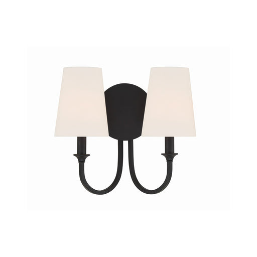 Payton 2 Light 13.5" Sconce in Black Forged