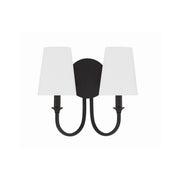 Payton 2 Light 13.5" Sconce in Black Forged