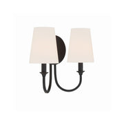Payton 2 Light 13.5" Sconce in Black Forged