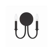 Payton 2 Light 13.5" Sconce in Black Forged