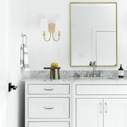 Payton 2 Light 13.5" Sconce in Vibrant Gold in a room setting
