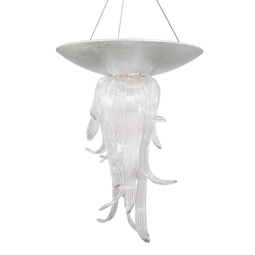 Tendril Chandelier in Silver Leaf