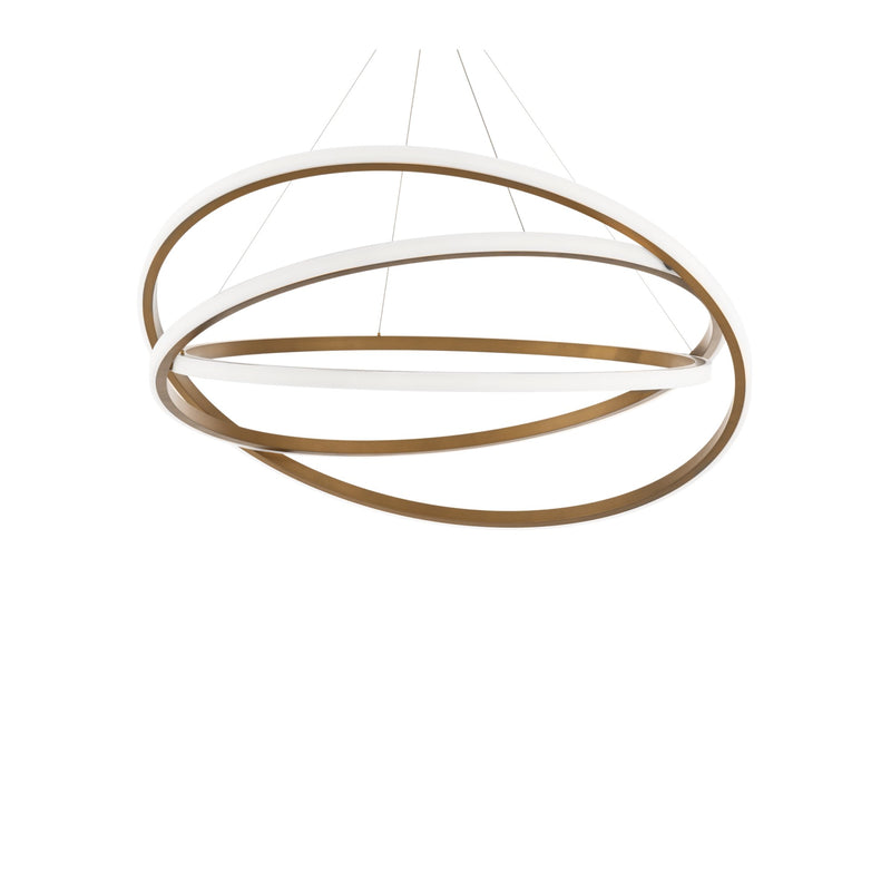 Veloce 3-Light Chandelier in Aged Brass