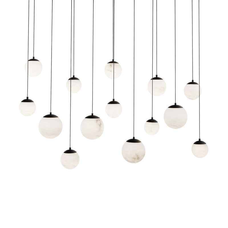 Pisces 14-Light Linear Pendant in Black