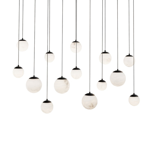 Pisces 14-Light Linear Pendant in Black