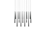 Cascade 14-Light Linear Crystal Pendant in Black
