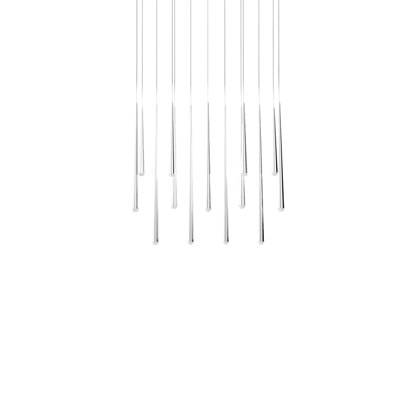 Cascade 14-Light Linear Crystal Pendant in Polished Nickel