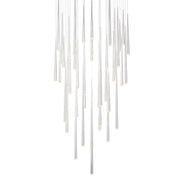 Cascade 41-Light Square Etched Pendant in Polished Nickel