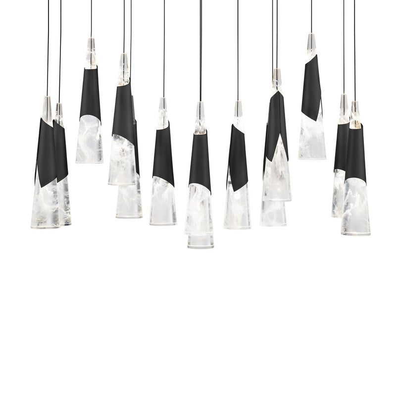 Kilt 14-Light Linear Pendant in Black