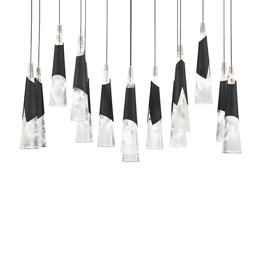 Kilt 14-Light Linear Pendant in Black