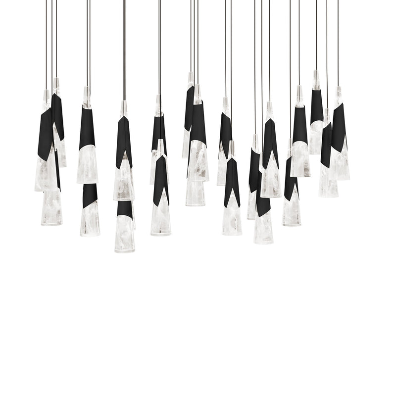 Kilt 23-Light Linear Pendant in Black