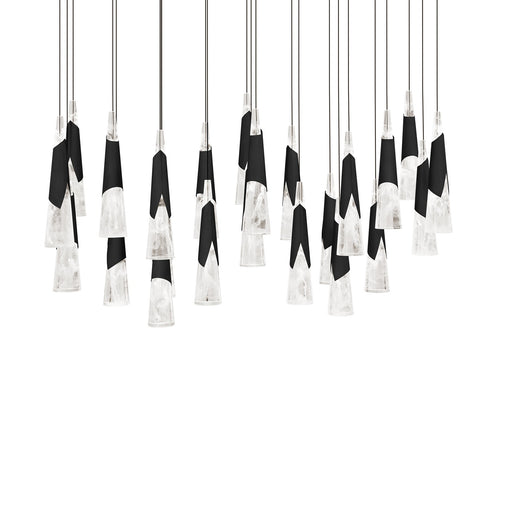 Kilt 23-Light Linear Pendant in Black