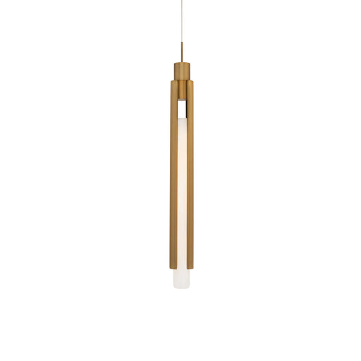 Saber Mini Pendant in Aged Brass