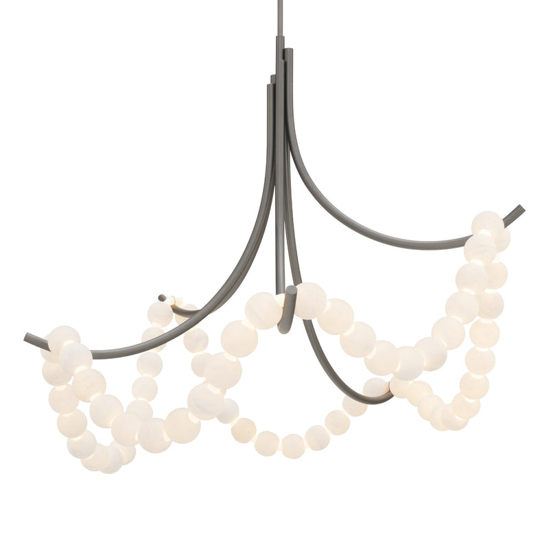 Parel 46" Chandelier in Antique Nickel