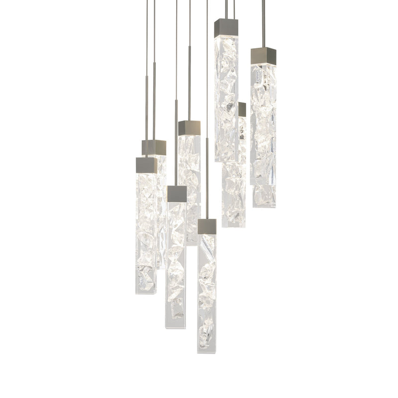 Minx 9-Light Round Pendant in Antique Nickel