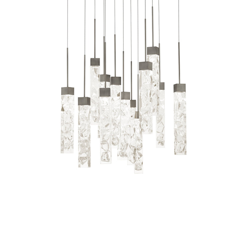 Minx 13-Light Square Pendant in Antique Nickel