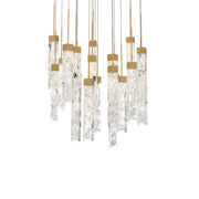 Minx 21-Light Round Pendant in Aged Brass