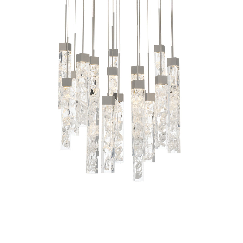 Minx 21-Light Round Pendant in Antique Nickel
