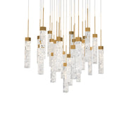 Minx 25-Light Square Pendant in Aged Brass