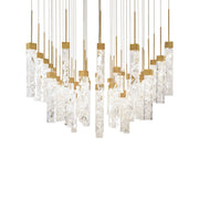 Minx 41-Light Square Pendant in Aged Brass
