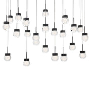 Double Bubble 23-Light Linear Pendant in Black