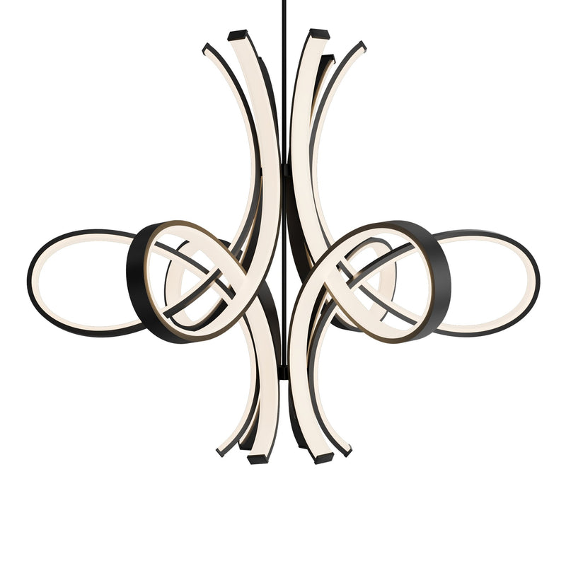 Fleur de Lis Chandelier in Black
