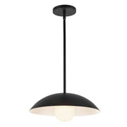 Umbra 14" Pendant (6" Height) in Black/Matte Opal Glass