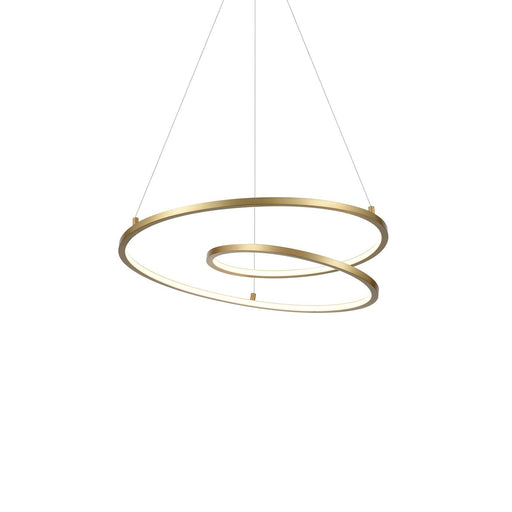 Twist 19" Pendant in Antique Brass