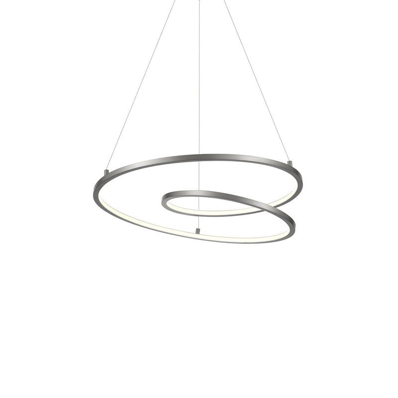 Twist 19" Pendant in Antique Silver