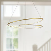 Twist 32" Pendant in Antique Brass