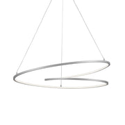 Twist 32" Pendant in Antique Silver