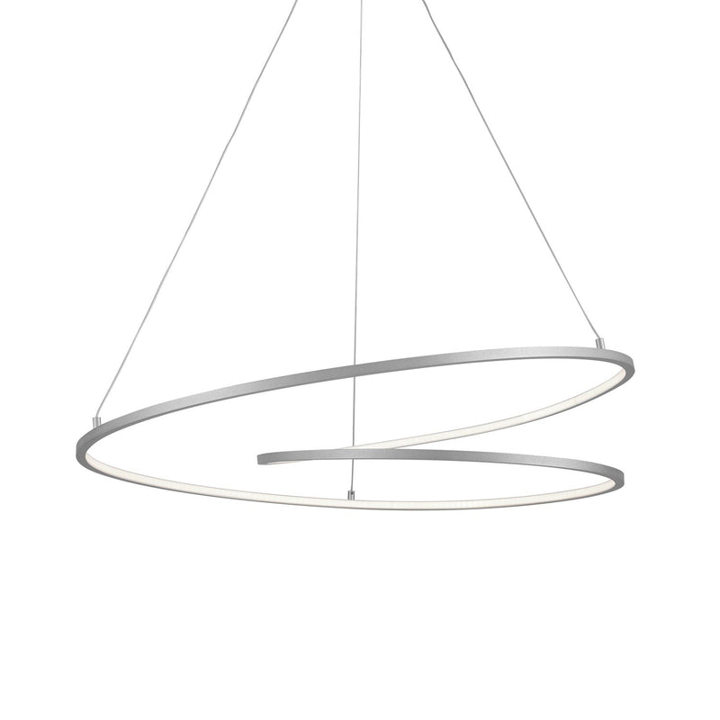 Twist 32" Pendant in Antique Silver