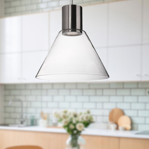 Vanier 11" Pendant in Brushed Nickel