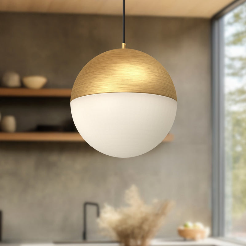 Monae 8" Pendant in Brushed Gold