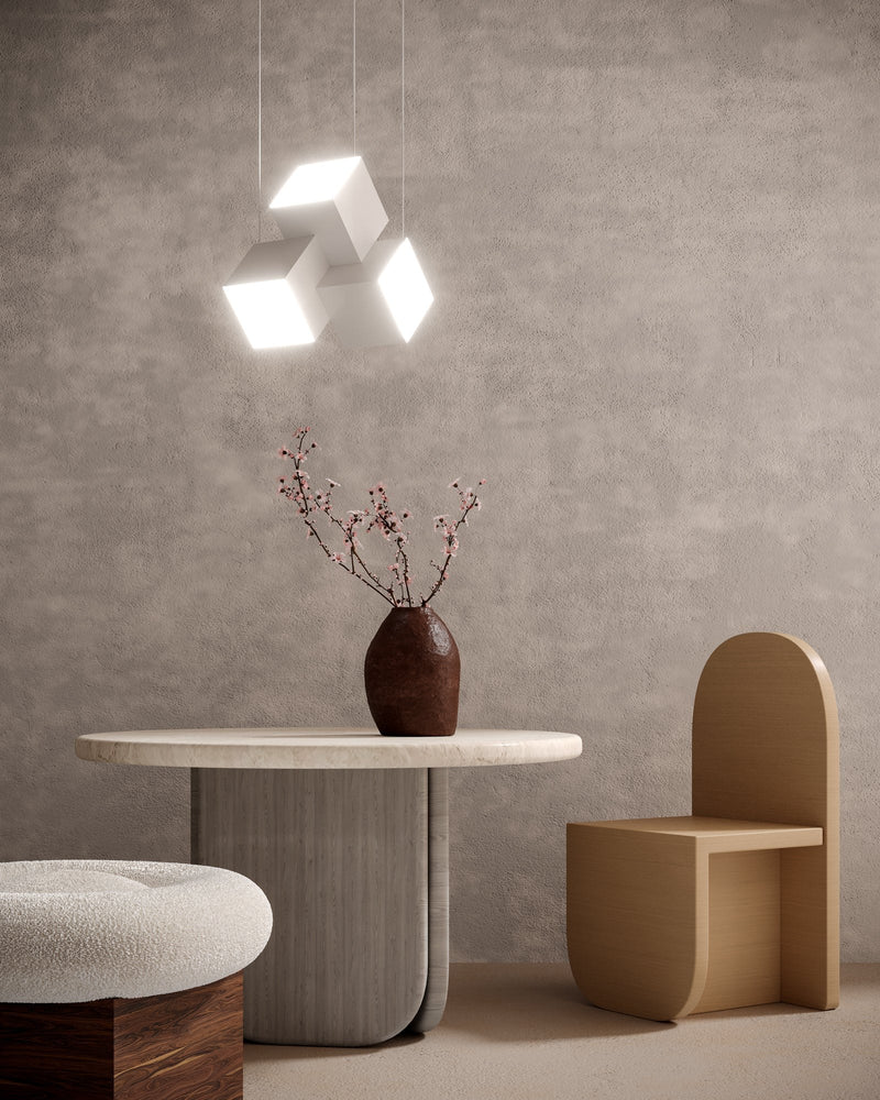 Tetra 16" Pendant in White