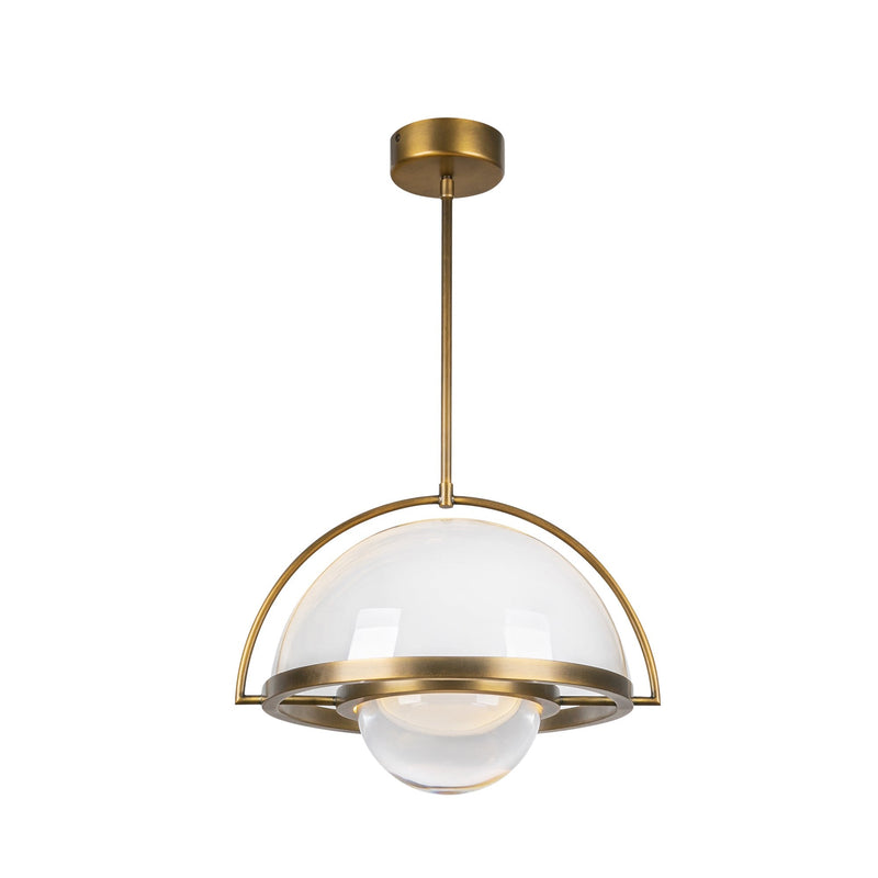 Bowery 16" Pendant in Vintage Brass