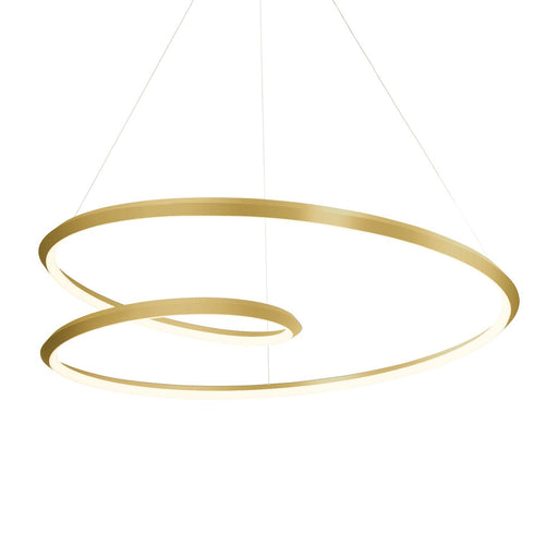 Ampersand 39" Pendant in Brushed Gold