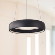 Halo 23" LED Ring Pendant in Black