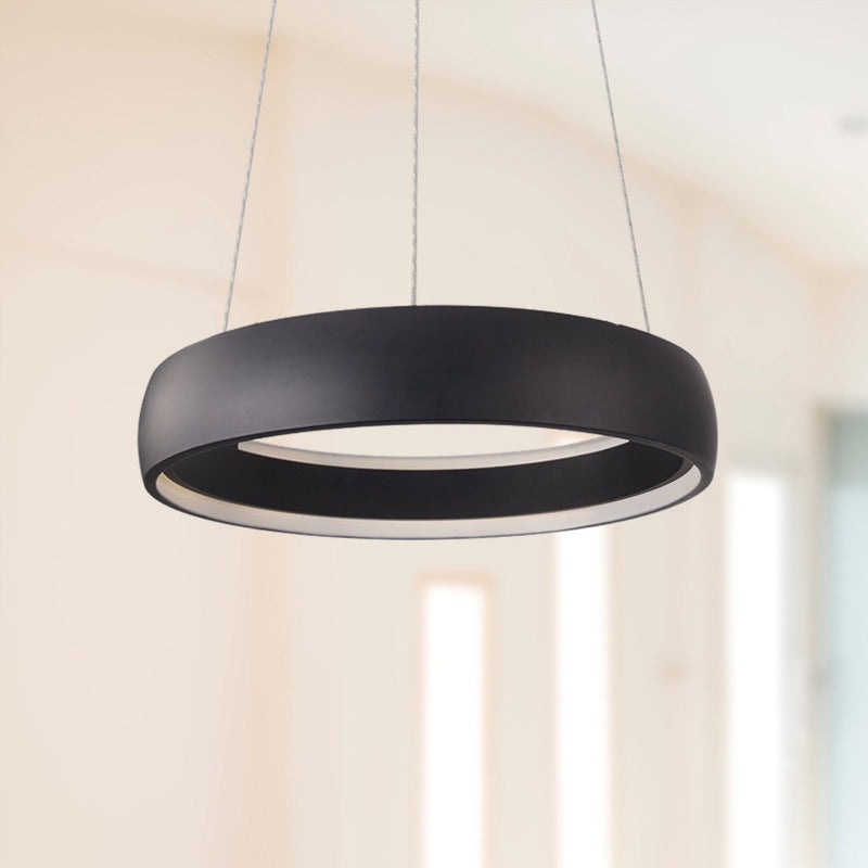Halo 23" LED Ring Pendant in Black