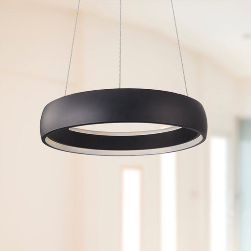 Halo 23" LED Ring Pendant in Black