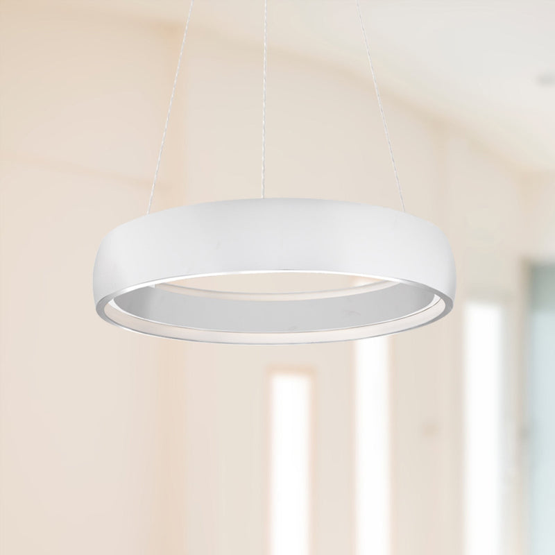 Halo 23" LED Ring Pendant in White