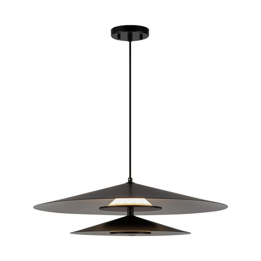 Cruz 24" Multi-Tier Pendant in Metal - Black/White