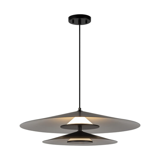 Cruz 24" Multi-Tier Pendant in Metal - Black/White