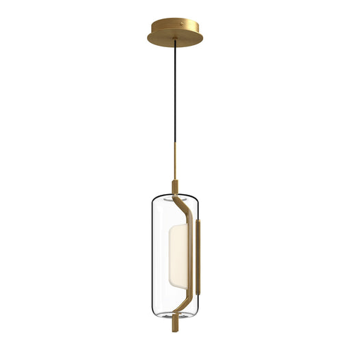 Hilo 5" Mini Pendant in Brushed Gold