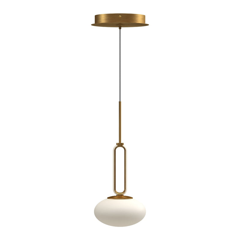 Tavira 6" Pendant in Brushed Gold
