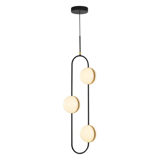 Tagliato 13" 3-Head Pendant in Matte Black/Brushed Gold
