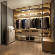 Valise 31" Linear Pendant in Vintage Brass/Tuxedo Leather